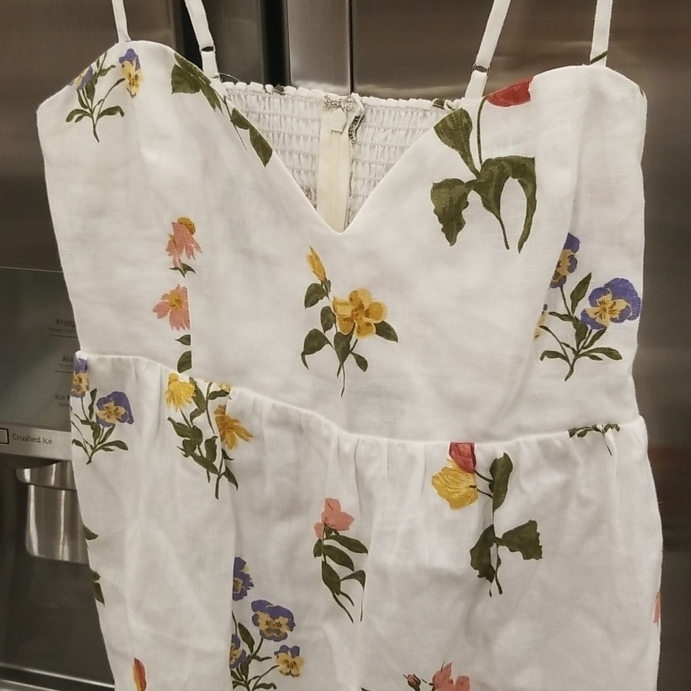 💕REFORMATION💕 Martin Linen Dress ~ Botanical 10 NWT - Picture 11 of 15